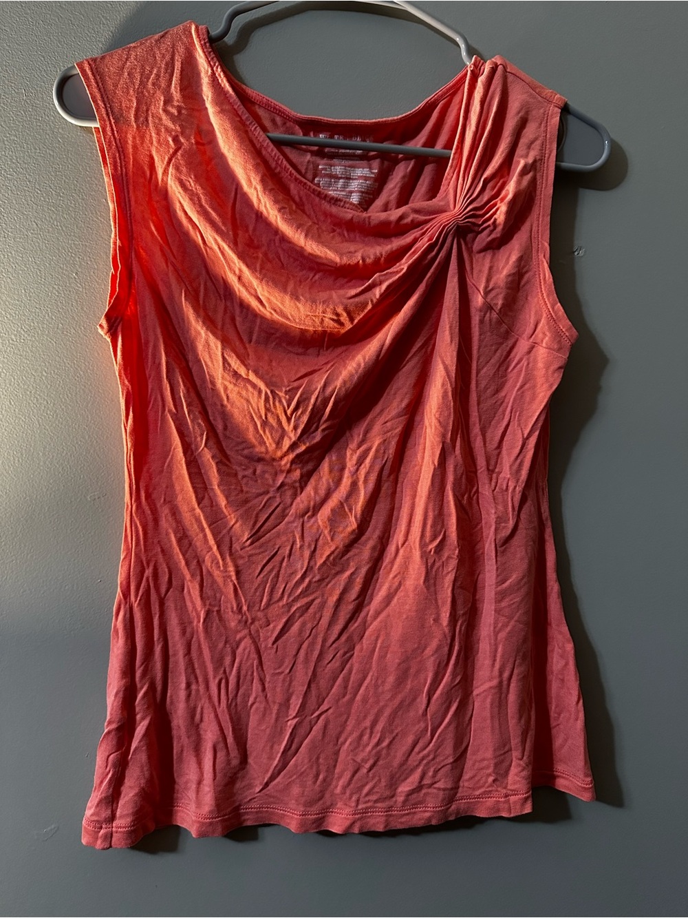 White House Black Market Coral Twist-Neck Sleeveless Tank